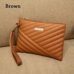 Women Stylish Leather Wristlet Bag Portable Envelope Bag Clutch Wallet Small Purse Traveling Backpack Shopping Bag Accessories