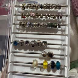 Acrylic Charms Beads Display Rod Tray Box Fit Trollbeads Chamilia Troll Biagi Box Charm Beads Storage Case Loose Beads Boxes