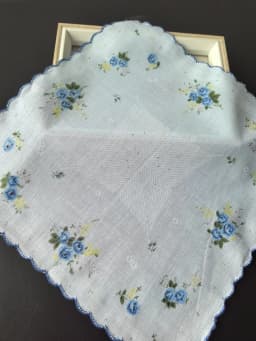 Thin Feel Cotton Handkerchief for Women, Printed Handkerchief, Retro 3PCs, 11.6in