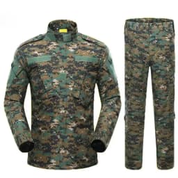 New Hot Durable and Wear-resistant Men's Camo ACU Uniform 2PC Set Training Wear Security Officer Uniforms