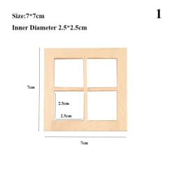 1:12 Dollhouse Mini Blank Door Model Wooden Window Frame Square Windows Can Be Opened Miniature For Doll House Furniture Toys