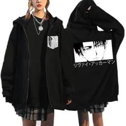 Anime Attack on Titan Final Season Zip Up Hoodie Shingeki No Kyojin Y2k Zippper Jackets Sweatshirts Eren Yeager Mange Streetwear