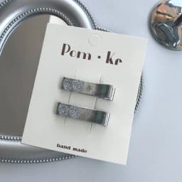 New elegant silver bow leather hair clips:Kids' stylish versatile alligator clips—high-quality, hair-friendly,perfect for babys