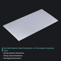 uxcell UHMW Sheet Ultra High Molecular Weight Polyethylene Sheet Hard Plastic Sheet Board 6.1''x 12 '' x 0.08'' White