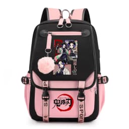 Kids Anime School Backpack Demon Slayer Pattern Casual Daypack for Girls Students Book Bag