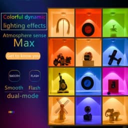 Multi Mode RGB COB LED Cabinet Light Dimmable 12 Color Remote Control USB Rechargeable Light Night for Kitchen Wardrobe Bedroom