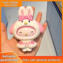 NEW Original Little Cape Series Blind Box Kuromi Kt Flocked Keychain Face Changing Fashion Toy Bag Charm Cute Christmas Gift