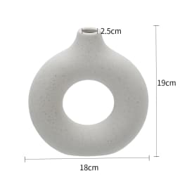 【Lifeideas】Nordic Style Ceramic Round Vase in White