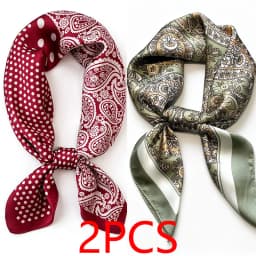 Luxury Silk Scarf Neckerchief Women's Silk Square Scarf Purse Scarf for Women Designer Silk Headscarf SJ01