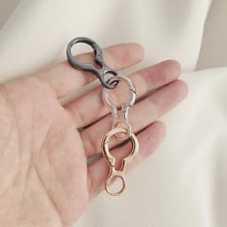 5pcs Spring Round O Ring Snap Hook, Metal Purse Handbag Hardware Bag Clip Spring Keychain
