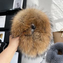 Winter Natural Real Fox Fur Earmuffs Plush Warm Decorate Women Cute Solid Ear Warmer Headphones Neck Warm Bib Scarf