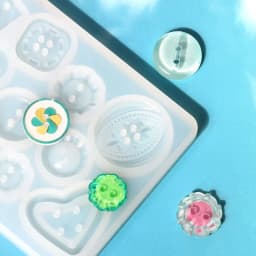 Handmade Button Silicone Resin Casting Molds Tiny Button Epoxy Pendant Mold Keychain Making Supply DIY Craft