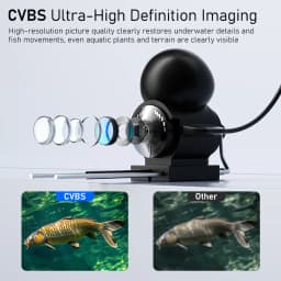 Fishing Camera 4.3’’ LCD Screen Underwater Winter Fish Finder 20M Cable Waterproof for Sea/River/Lake Fishing with Night Vision