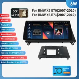 Hizpo Android Autoradio for BMW X5 E70 X6 E71 CCC CIC 2007 - 2013 UI8581 Intelligent Multimedia GPS RDS DSP Android Auto CarPlay