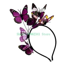 Butterfly Themed Hairband Party Costume Hair Accessory Party Headwear Suitable for Halloween Cosplay Garden Weddings