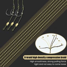 Carp Fishing Feeder Set – Bait cage with braided hook line, includes 30g/40g/50g sinkers, pre-tied fishing line rigs