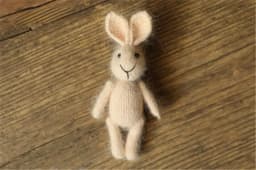 Newborn Photography Props Handmade Dolls Knitted Rabbit Bear Baby Photography Studio Accessoires