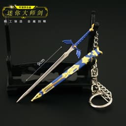 Game Zelda Link Master Sword Key chains Cosplay Alloy Openable Swords Pendant Props Keychain Accessoories Key Ring