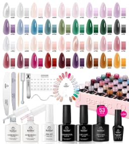 Beetles Gel Nail Polish Set with Base Glossy Matte Glitter Top Coat Nail Tools