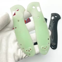 1pair G10 Composite Blade Handle Patch for BM 550 / 551 Knife With Support Shaft Screw Knife Patch Material DIY Accessories