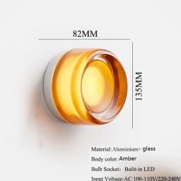 IWHD Glass Lampshade LED Wall Lamp Sconce 4 Colors Beside Bedroom Living Room Bathroom Mirror Stair Light Wandlamp Applique