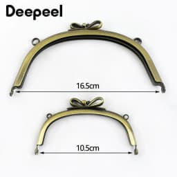 2/5Pcs 10.5/16.5cm Smooth Bow-knot Bags Handle Purse Frames Clutch Kiss Clasp Sewing Brackets DIY Metal Bag Handles Accessory