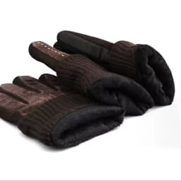 Gloves Men's Winter Cycling Motorcycle Windproof Cold Insulation Warm Leather Touch Screen Anti-Slip Thick Pile