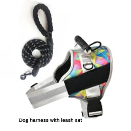 Nylon Reflective Dog Harness Personalized Breathable Dog Harness With ID Name Tag Pet Harness for Small Medium Large Dogs
