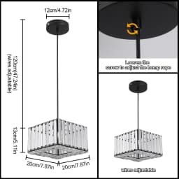 Led Pendant Light Modern Crystal Chandelier Kitchen Island Ceiling Lamp Dining Table Lustre Aisle Home Decor Corridor Fixture
