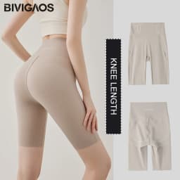 BIVIGAOS Summer High Waist Tight-Fitting Butt Lifter Shark Cycling Shorts Women Knee-Length Sports Fitness Biker Shorts Leggings