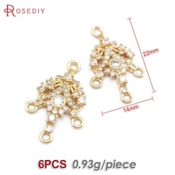 High Quality 18K Gold Color Brass and Zircon More Style Earrings Connect Charms Pendants Jewelry Making Diy Findings Accessories