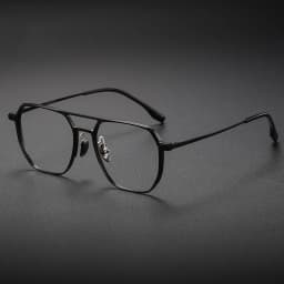 VICKY Large Frame Aluminum Frame Titanium Business Anti-Blue Light Reading Glasses Men Ladies Customizable Prescription ZY-20239