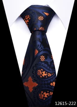 Newest Style 8 cm Necktie Man Blue Golden Striped Wedding Accessories Performance Tie Men Necktie Gravatas Fit Business