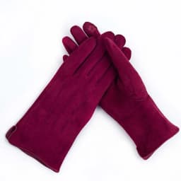 Winter Female Single Layer Warm Cashmere Full Finger Button Cycling Mittens Women Suede Leather Touch Screen Driving Gloves J23