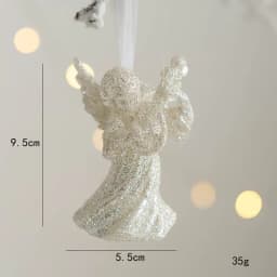 Christmas Tree Hanging Ornaments Snowflake Angel Deer White Pendants Navidad New Year Party Home Xmas Tree Decorations Kids Toys