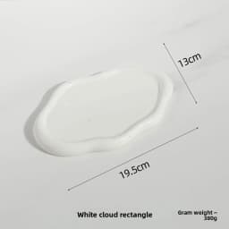 Simple Ceramic Dinner Plate Decorative Plate, Creative Cloud Tray, Kitchen Living Room Home Jewelry Storage Plate, Cloud Plate
