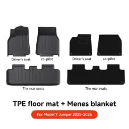 YZ For Tesla Floor Mat Model Y 2021-2026 Model 3 Highland Car Trunk Mat Luggage Mat TPE Waterproof Anti-Slip Set Floor Liner Mat
