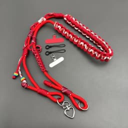 Adjustable Multifunctional Red Phone Lanyard Hand-woven Crossbody Bag Paracord Outdoor Anti-lost Replacement Camera Bag Strap