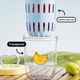 WORTHBUY Portable Oat Container Double-Layer Drain Fruit Cup Reusable Leak Proof Plastic Salad Cup Breakfast Cup With Fork&Handl