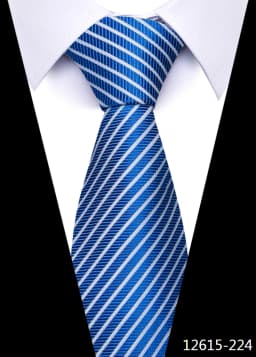 Newest Style 8 cm Necktie Man Blue Golden Striped Wedding Accessories Performance Tie Men Necktie Gravatas Fit Business