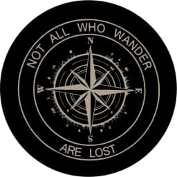 Compass Rose Black Spare Tire Cover UV Sun Wheel Covers Fit for Trailer, RV, SUV and Many Vehicle 15 Inch