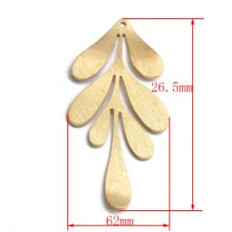 10pcs Polished Raw Brass Flower Leaf Sector Moon Square Shell Dragonfly Shape Charms Pendant For Jewelry Earring Necklace Making