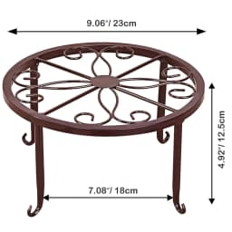 1Pc Metal Plant Stand Flower Pot Base Holder Stool for Home Garden Indoor Outdoor Flower Plant Display Bonsai Holder