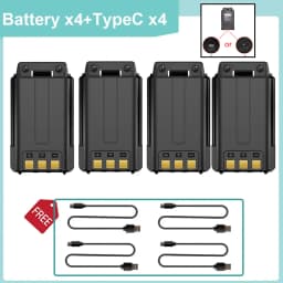 Baofeng UV-5R 3800mAh Battery Thicker Original Enlarge USB C UV-5R BF-F8HP UV-5RE UV-5X3 Walkie Talkie Li-ion Extended Battery