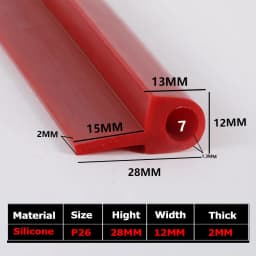 1/5Meter 9 Shape Auto Rubber Seals Car Door high temperature Oven Steam Doors Window Silicone P-Type Weather Strip