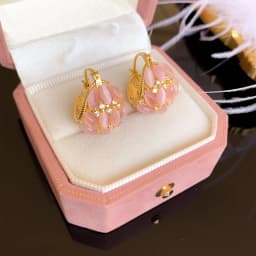White Shell Flower Pearl Stud Earrings For Women Ball Double Side Elegant Earrings set Exquisite Vintage Fashion Jewelry