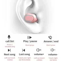 TWS Bluetooth Earphones E7S Wireless Headphones Headset with Mic HiFi Stereo Sport Noise Cancelling Mini Earbuds For Smartphones