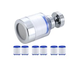 Kitchen Faucet Water Filter Pressurized Sink Filter Water Purifier 360° Tap Splash Proof Faucet Aerator Extender for Bathroom