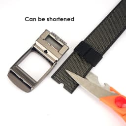 KOLBER New Reversible Belt for Men Alloy Silver Automatic Buckle Casual Belt Tight Nylon Outdoor Work Belt Black Waistband Male