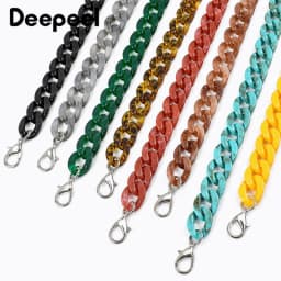 1/2Pcs Deepeel 60cm Acrylic Bag Strap Handbag Resin Chain Detachable Lobster Clasps for Purse Handle DIY Making Accessories